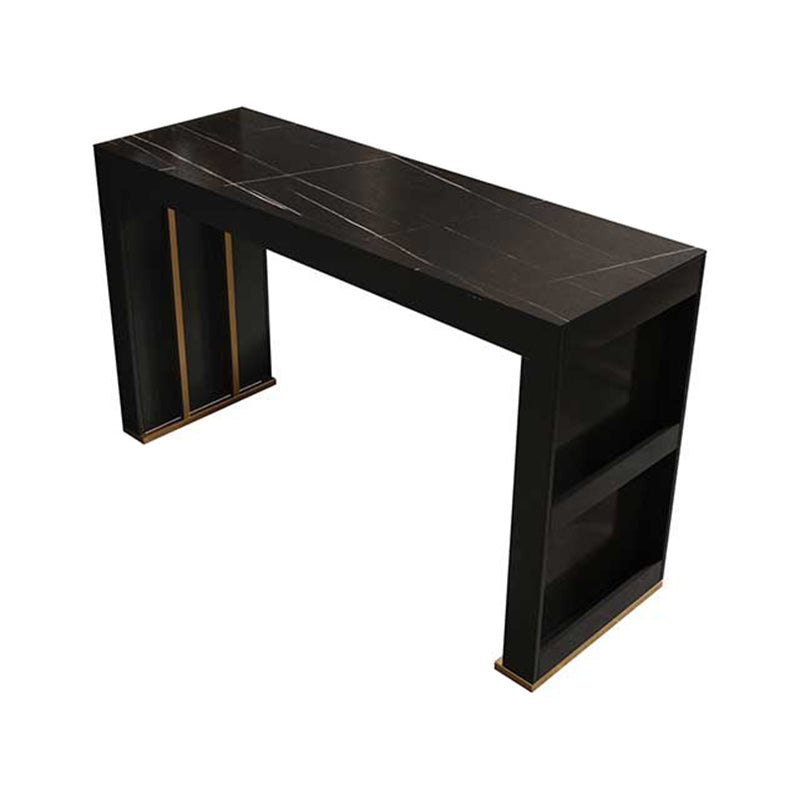 Stone Bar Table Set Modern Style Rectangle 1/2/3 Pieces Bar table with Backless Stools