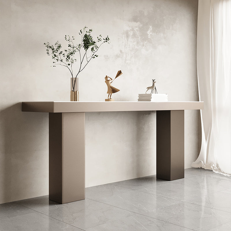 Industrial 1/2/3 Pieces Bar Table Set Rectangle Stone Counter Table with High Stools