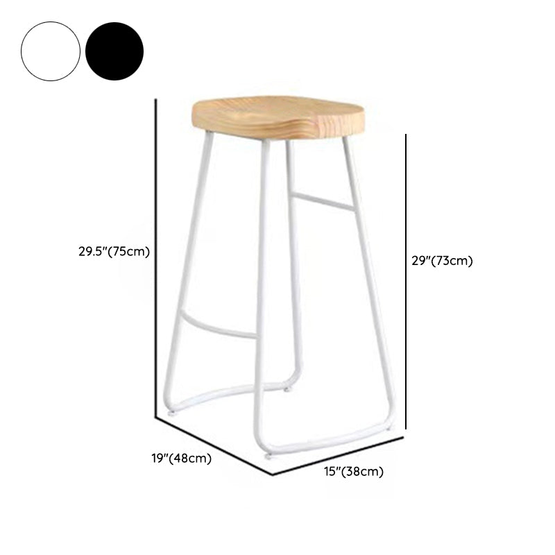 Solid Wood Bar Table Set Modern Rectangle 1/2/5/6 Pieces Bar table with Backless Stools