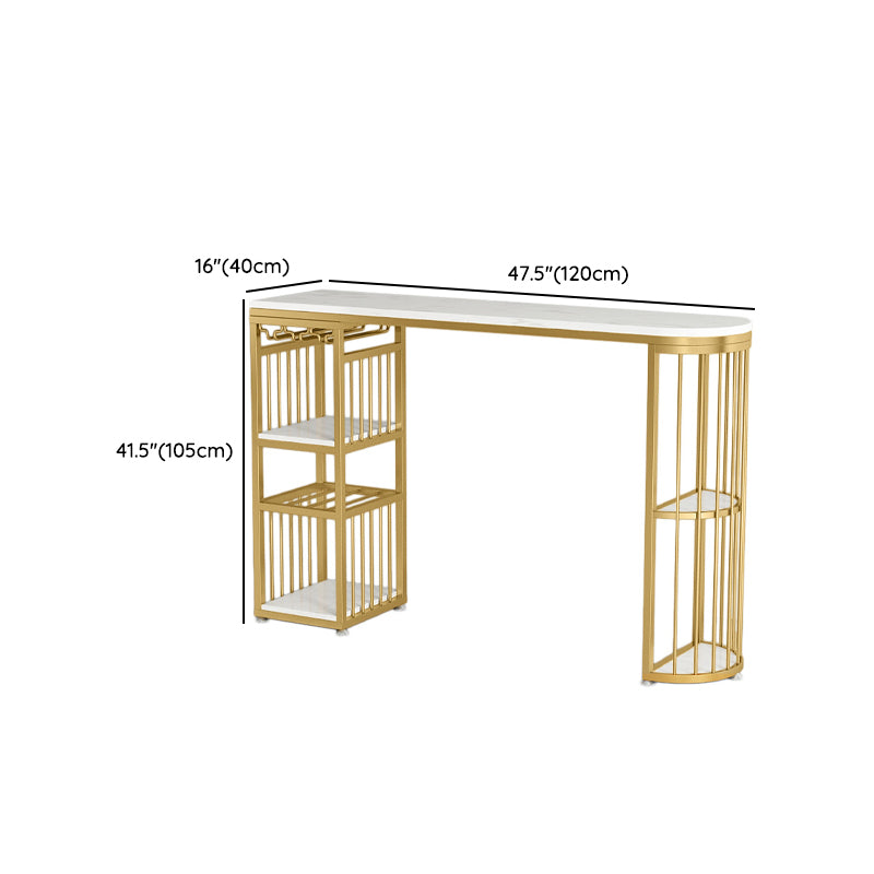 Faux Marble Bistro Set Glam Style 1/3 Pieces Bar Height Pub Set for Indoor