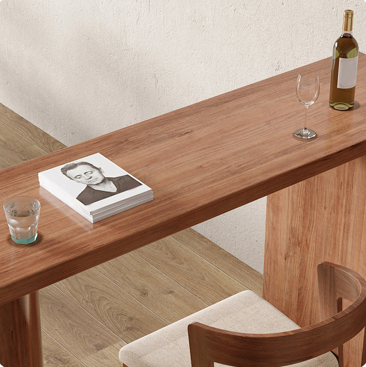 Industrial 1/2 Pieces Bar Table Set Pine Wood Counter Table with High Stools