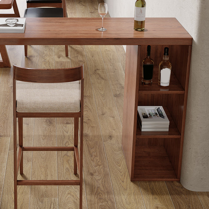 Industrial 1/2 Pieces Bar Table Set Pine Wood Counter Table with High Stools