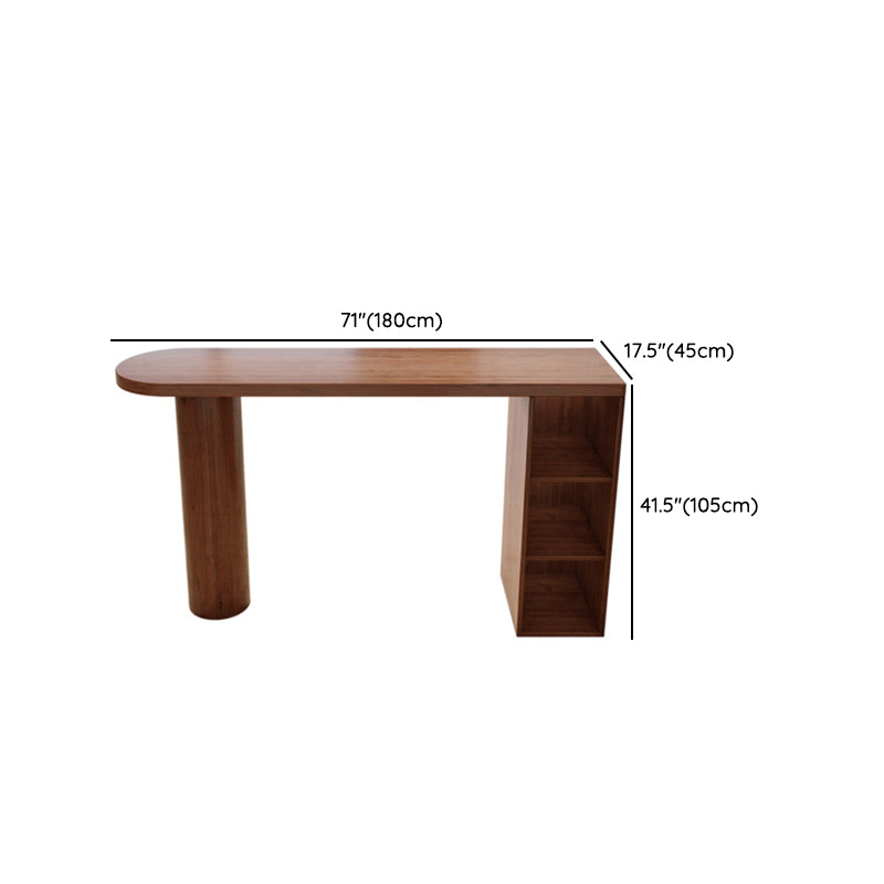 Industrial 1/2 Pieces Bar Table Set Pine Wood Counter Table with High Stools