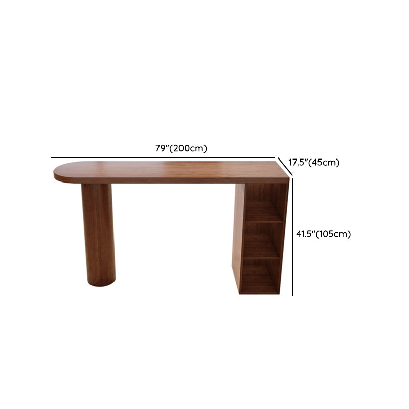 Industrial 1/2 Pieces Bar Table Set Pine Wood Counter Table with High Stools