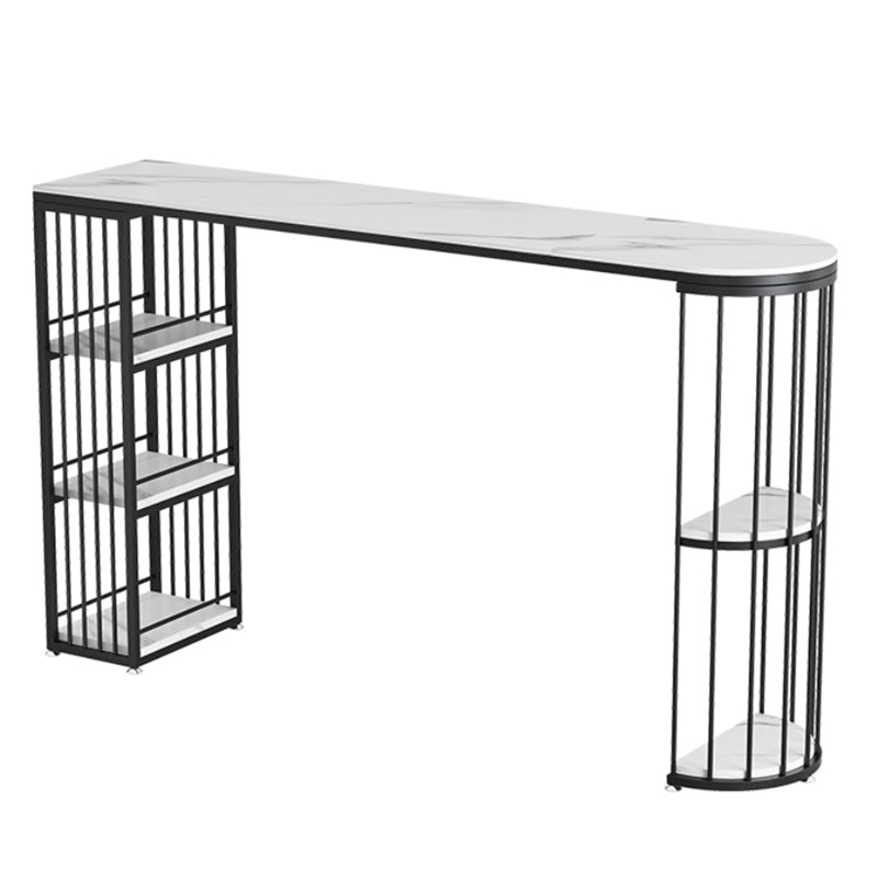 Industrial 1/2/3 Pieces Bar Table Set Stone Counter Table with High Stools