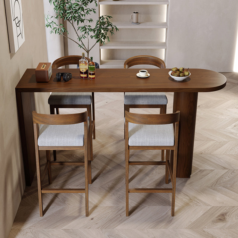 Industrial 1/4/5 Pieces Bar Table Set Pine Wood Counter Table with High Stools