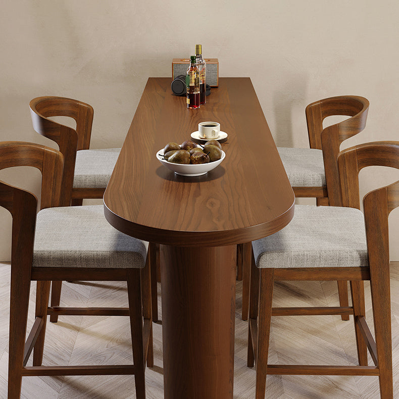 Industrial 1/4/5 Pieces Bar Table Set Pine Wood Counter Table with High Stools