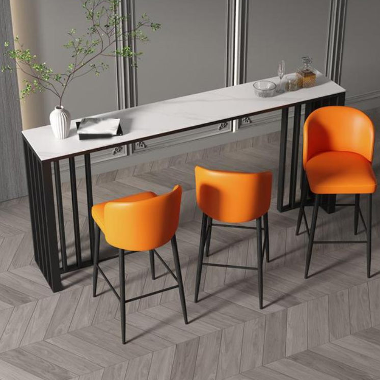 Modern Style Sintered Stone 1/2/4 Pieces Bar Table Set Rectangle Bar Table for Home Use