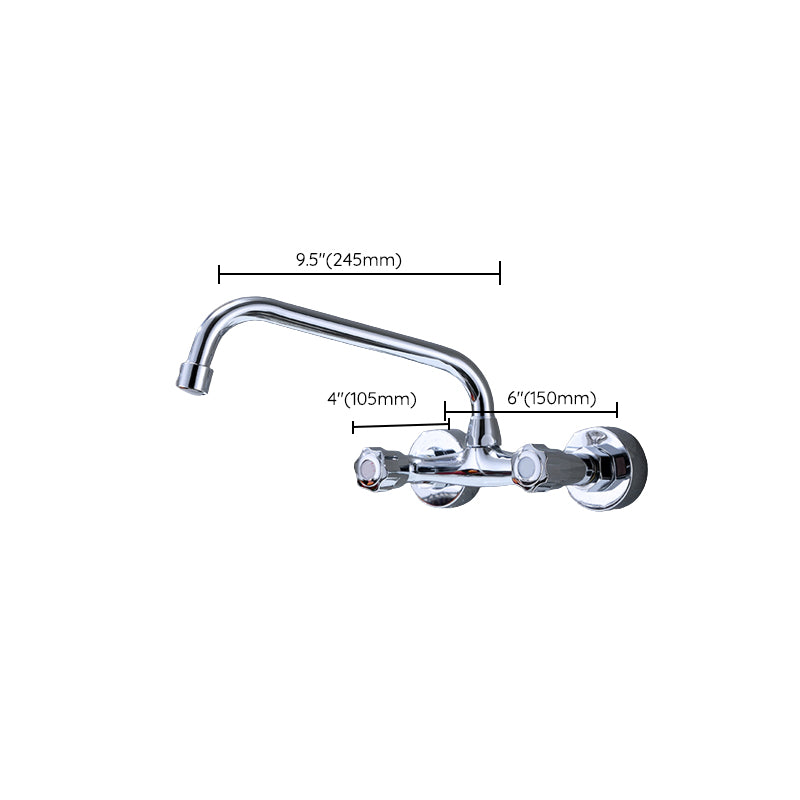 Modern Bar Faucet Brass Knob Handle Swivel Spout Wall Mounted Pot Filler Faucet