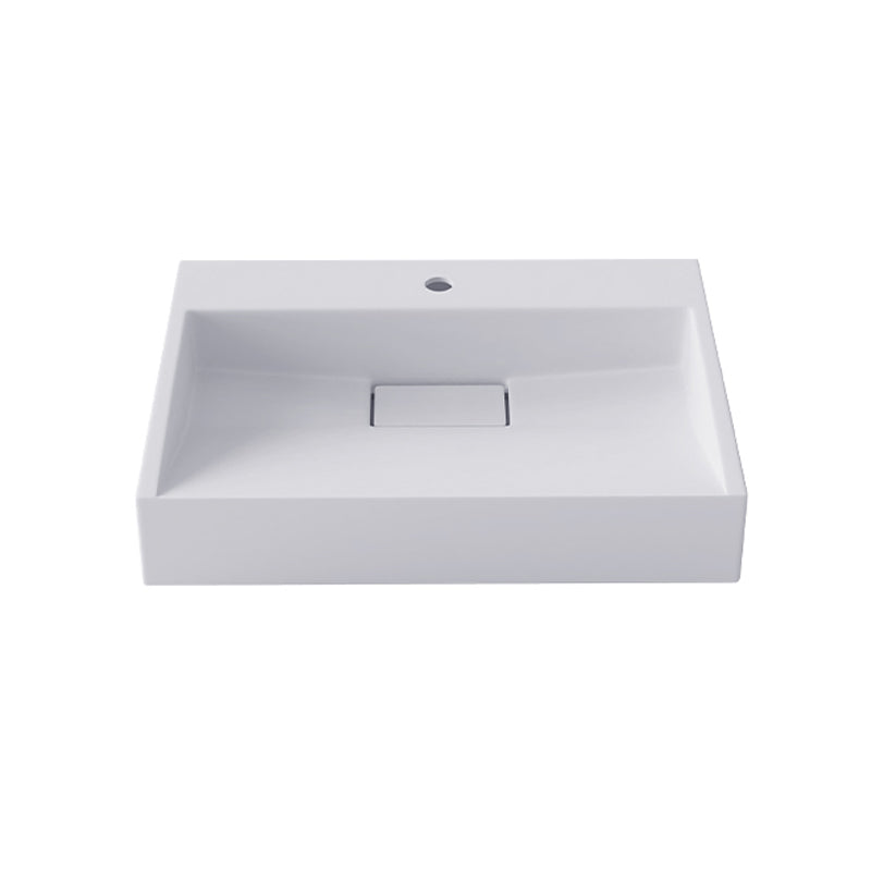 Modern Vessel Bathroom Sink Rectangular Single Faucet Hole Wash Stand(not Included Faucet)