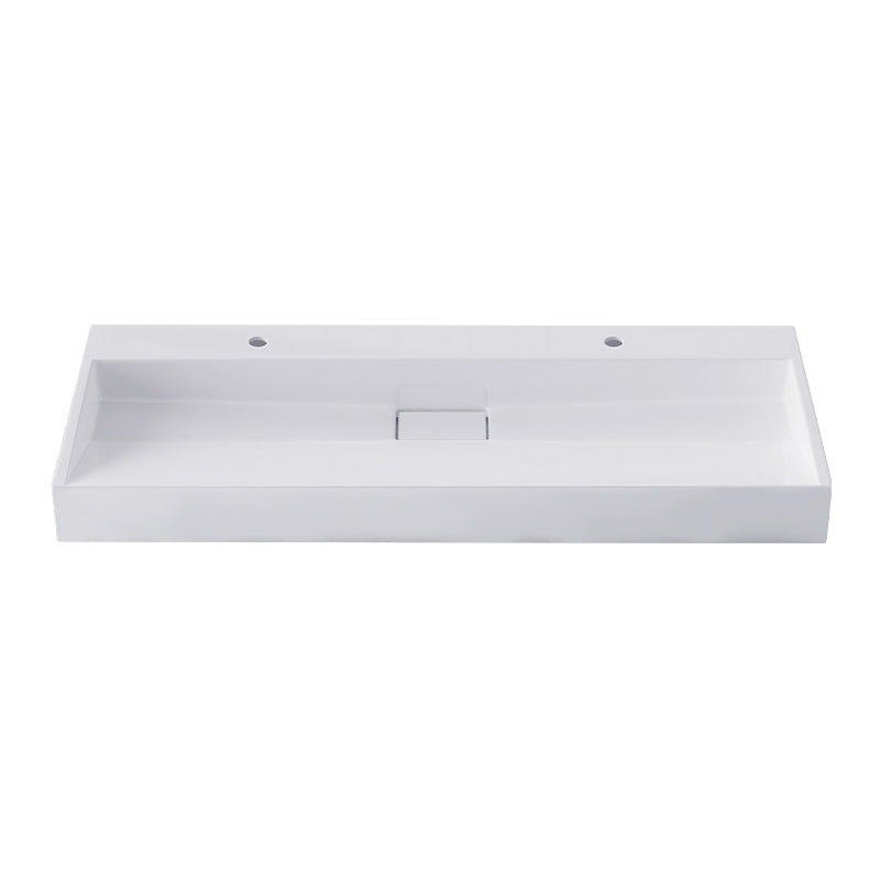 Modern Vessel Bathroom Sink Rectangular Single Faucet Hole Wash Stand(not Included Faucet)
