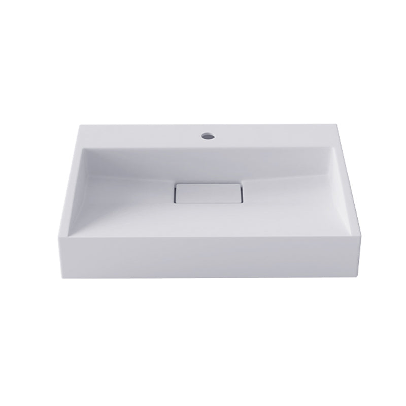 Modern Vessel Bathroom Sink Rectangular Single Faucet Hole Wash Stand(not Included Faucet)
