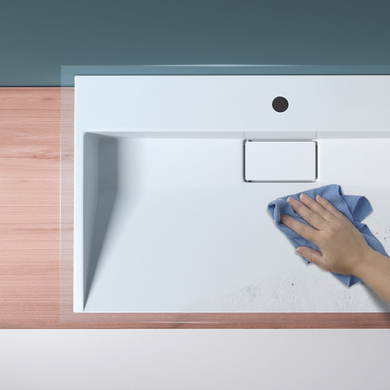 Modern Vessel Bathroom Sink Rectangular Single Faucet Hole Wash Stand(not Included Faucet)