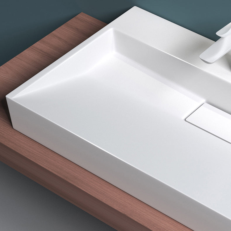 Modern Vessel Bathroom Sink Rectangular Single Faucet Hole Wash Stand(not Included Faucet)