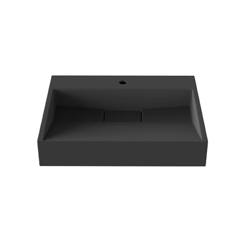 Modern Vessel Bathroom Sink Rectangular Single Faucet Hole Wash Stand(not Included Faucet)