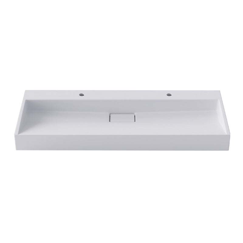 Modern Vessel Bathroom Sink Rectangular Single Faucet Hole Wash Stand(not Included Faucet)