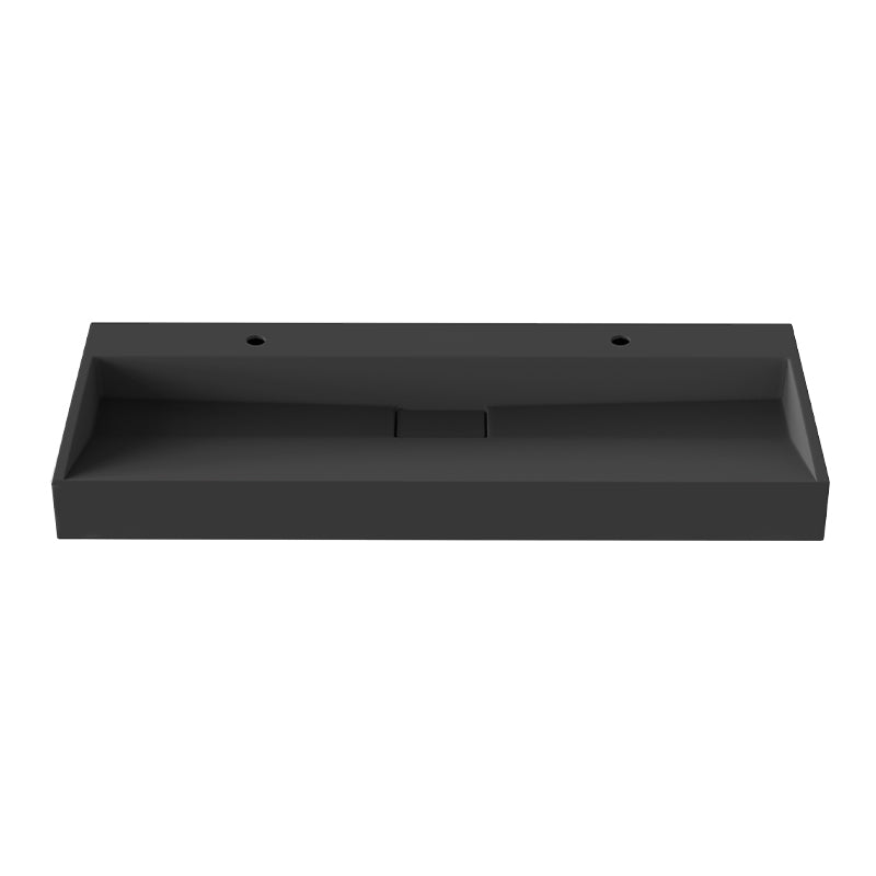 Modern Vessel Bathroom Sink Rectangular Single Faucet Hole Wash Stand(not Included Faucet)
