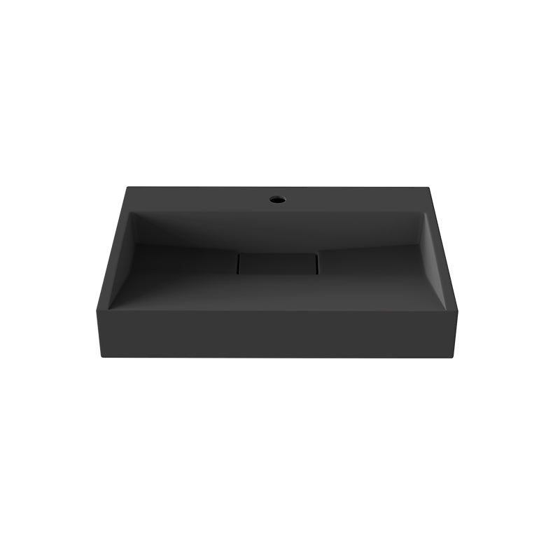 Modern Vessel Bathroom Sink Rectangular Single Faucet Hole Wash Stand(not Included Faucet)