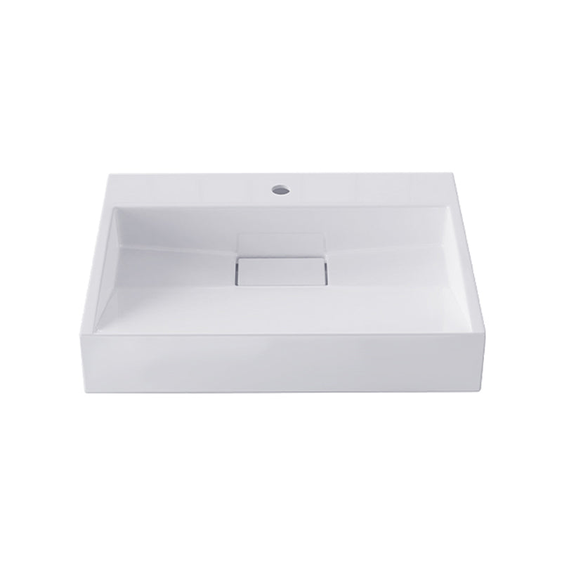 Modern Vessel Bathroom Sink Rectangular Single Faucet Hole Wash Stand(not Included Faucet)