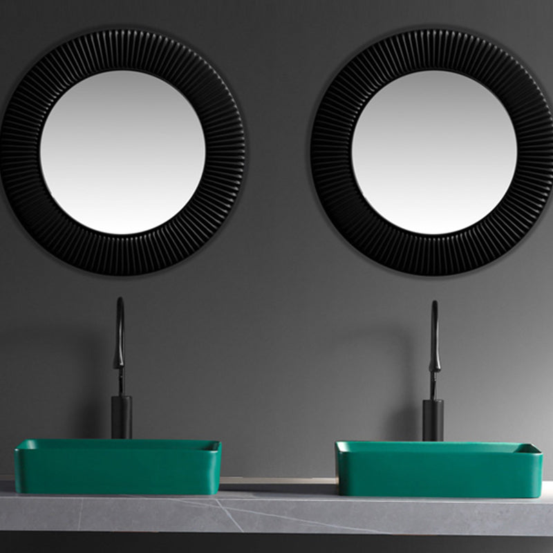 Modern Bathroom Sink Ceramic Oval White Basin Drain Assembly Bathroom Sink