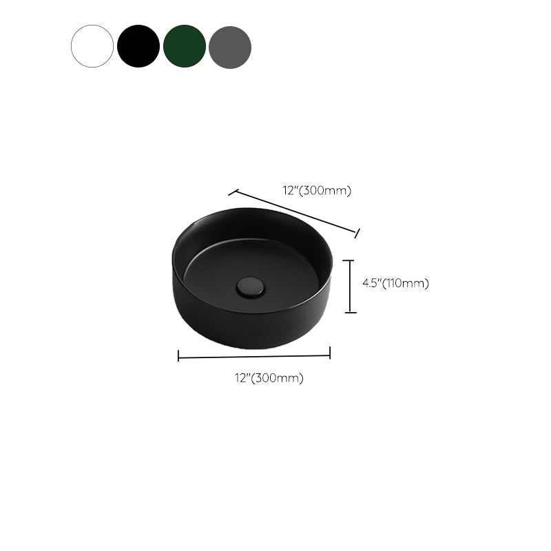 Bathroom Sink Oval Ceramic Basin Bathroom Sink with Drain Assembly