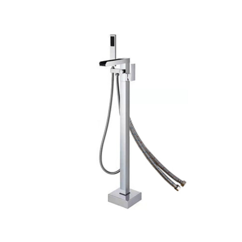 Floor Mounted Metal Freestanding Tub Filler Two Handles Freestanding Tub Filler Trim