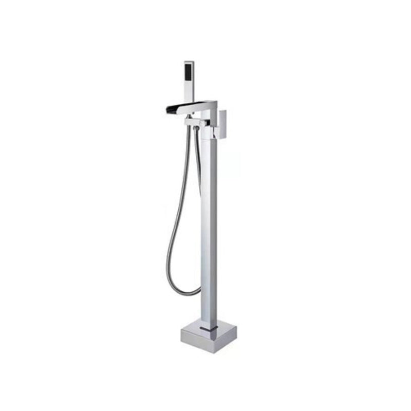 Floor Mounted Metal Freestanding Tub Filler Two Handles Freestanding Tub Filler Trim