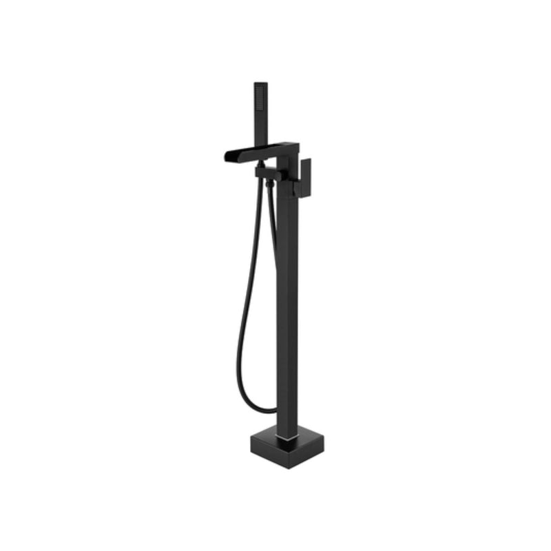 Floor Mounted Metal Freestanding Tub Filler Two Handles Freestanding Tub Filler Trim