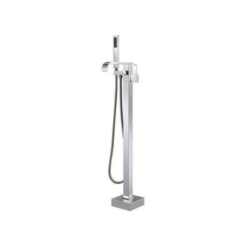 Floor Mounted Metal Freestanding Tub Filler Two Handles Freestanding Tub Filler Trim