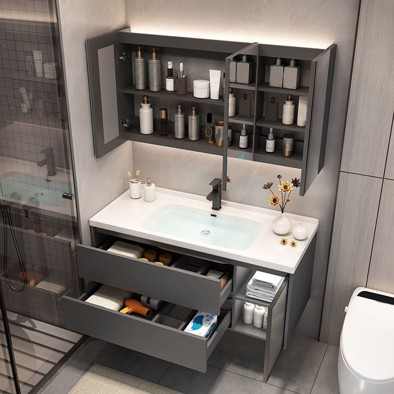 Modern Bathroom Sink Vanity Mirror Cabinet Vanity Cabinet with Storage Shelving