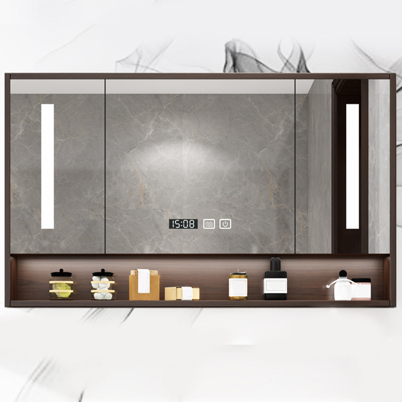 Freestanding Vanity Mirror Rectangle Single Sink Wood Frame Vanity Set with Drawers