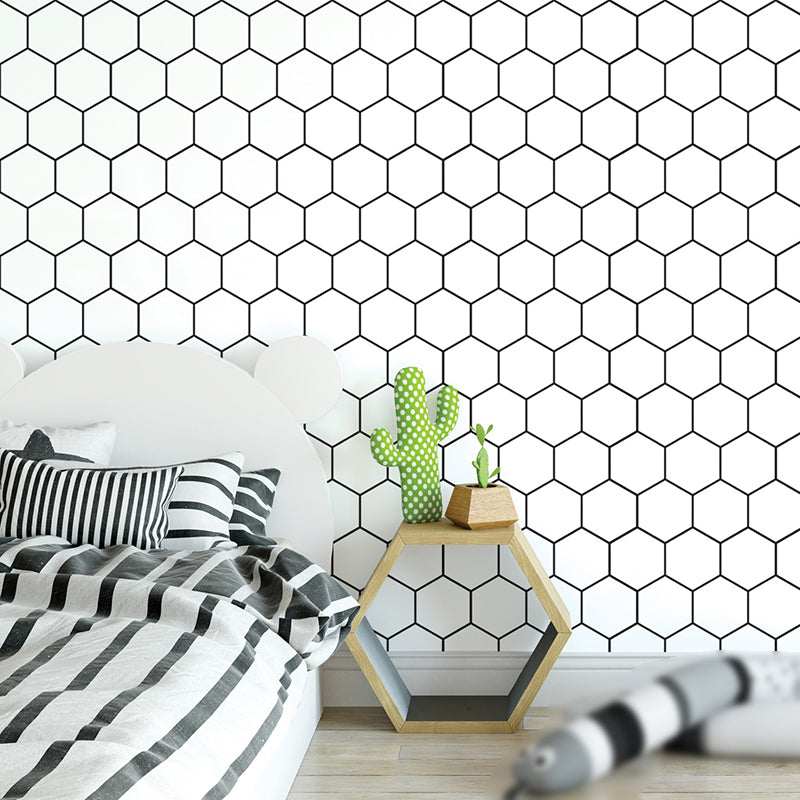 Peel and Stick Tiles Hexagonal Plastic Waterproof Peel & Stick Tile for Shower 2-Pack