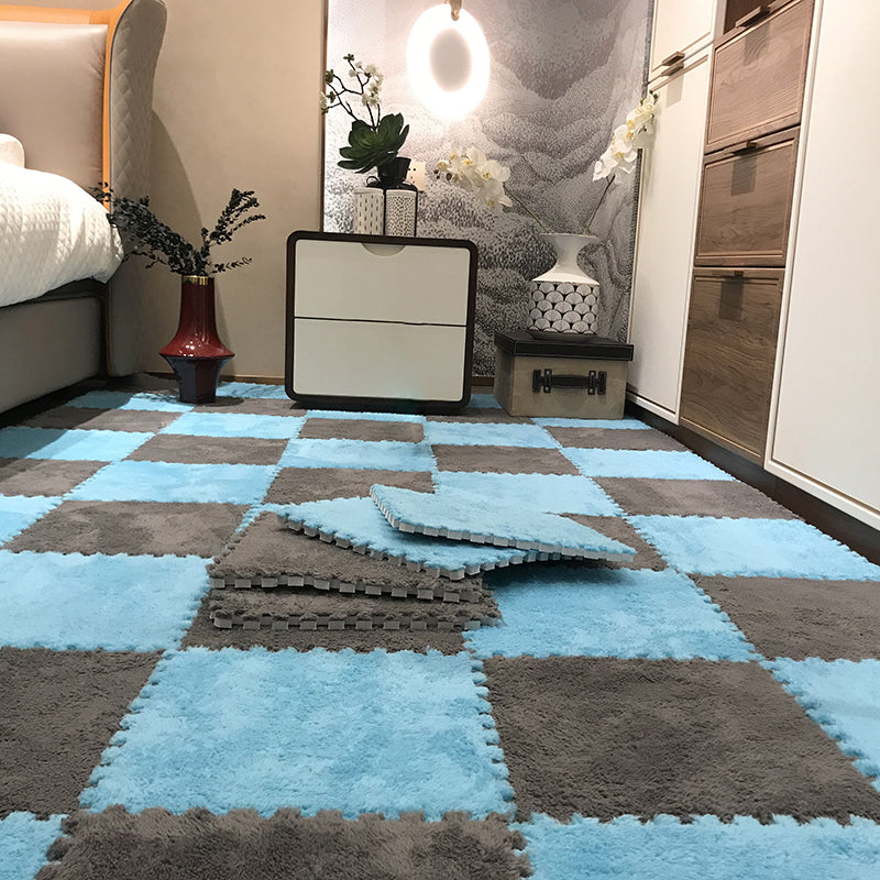 Fade Resistant Carpet Tile Solid Color Interlocking Carpet Floor Tile