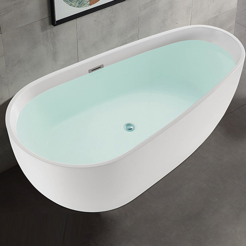 Modern Freestanding Bath Tub Acrylic Free Form Bathtub with Overflow Trim
