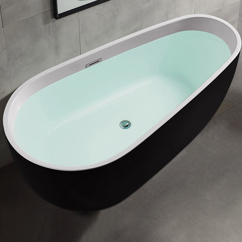 Modern Freestanding Bath Tub Acrylic Free Form Bathtub with Overflow Trim