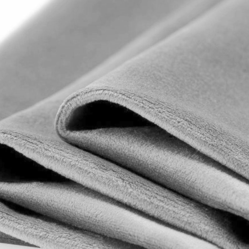 Solid Color Round Ottoman Mildew Resistant Velvet Upholstered Ottoman