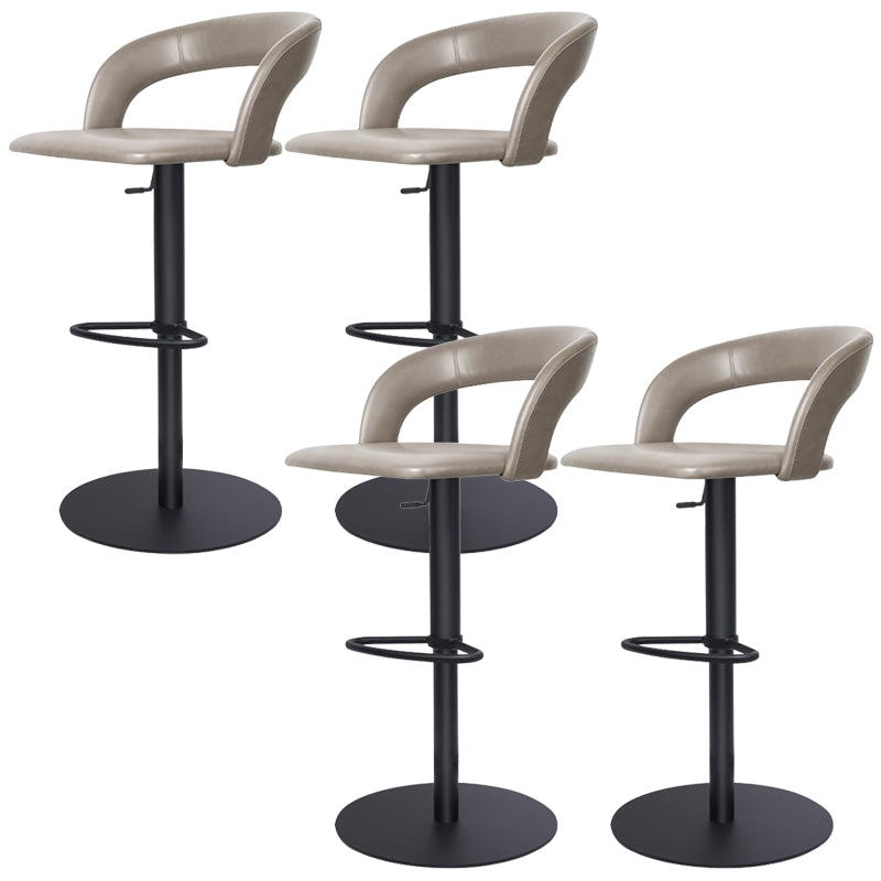 Adjustable Counter Height Stools Modern Faux Leather Bar Stools
