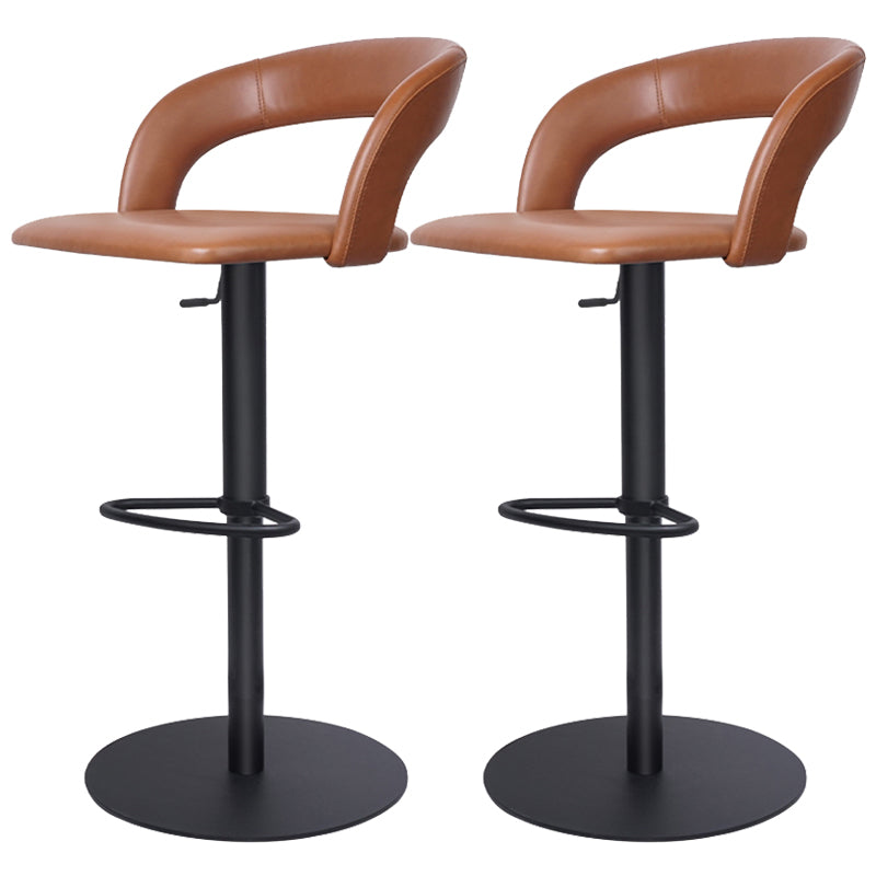 Adjustable Counter Height Stools Modern Faux Leather Bar Stools