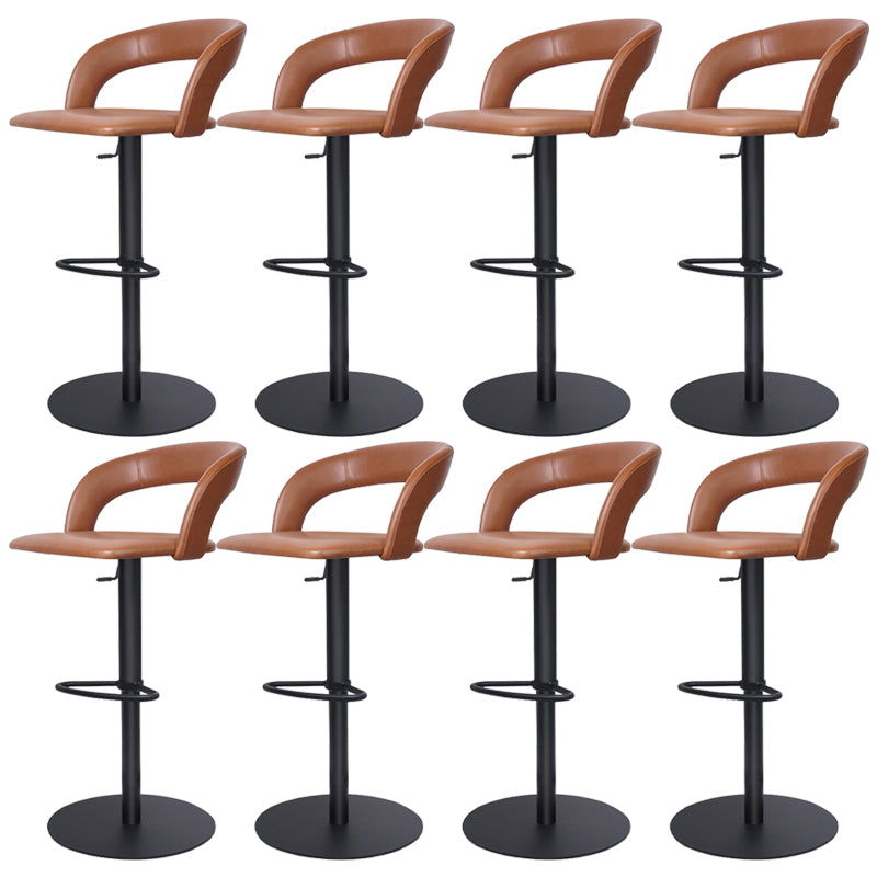 Adjustable Counter Height Stools Modern Faux Leather Bar Stools