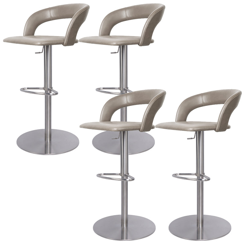 Adjustable Counter Height Stools Modern Faux Leather Bar Stools