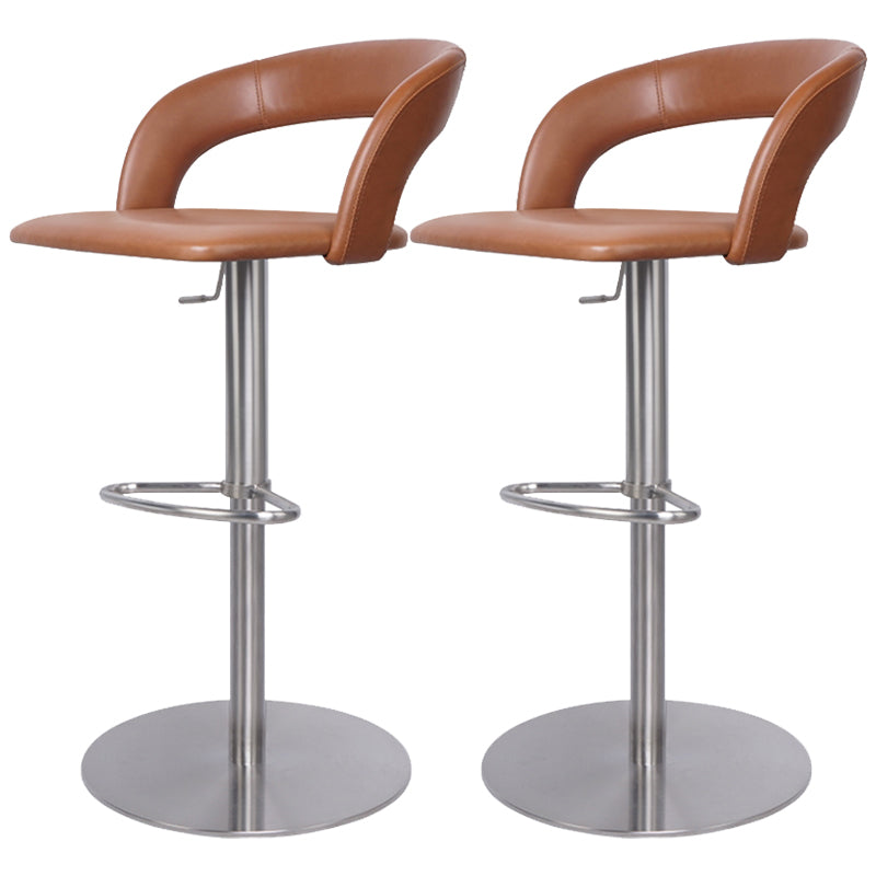 Adjustable Counter Height Stools Modern Faux Leather Bar Stools