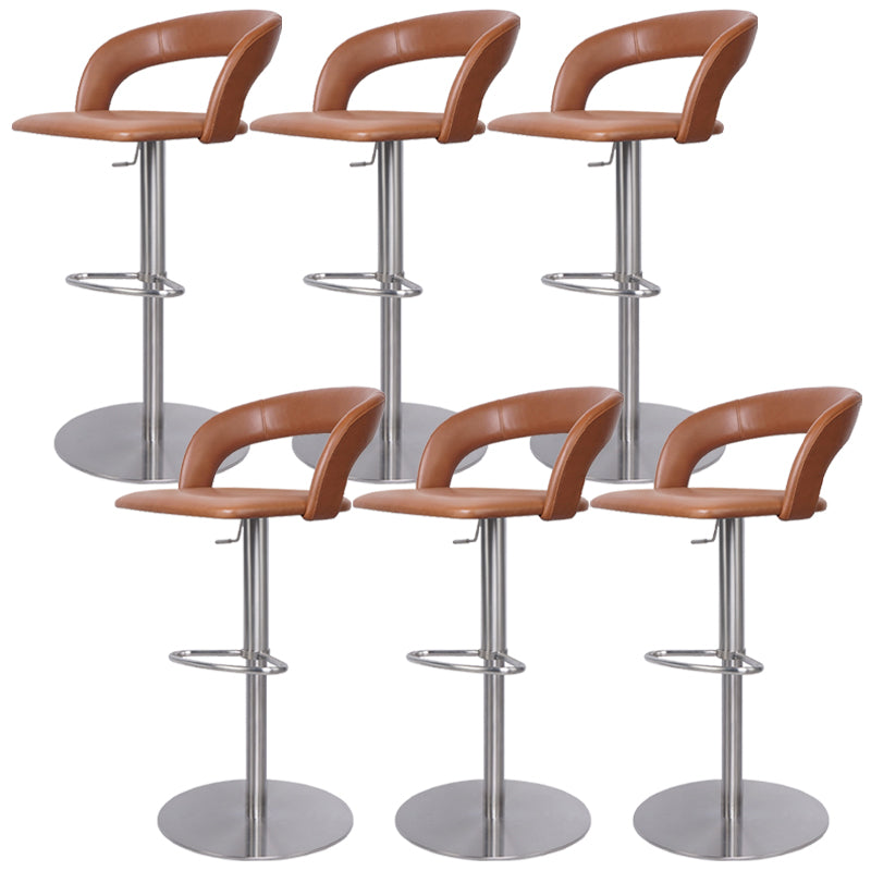 Adjustable Counter Height Stools Modern Faux Leather Bar Stools