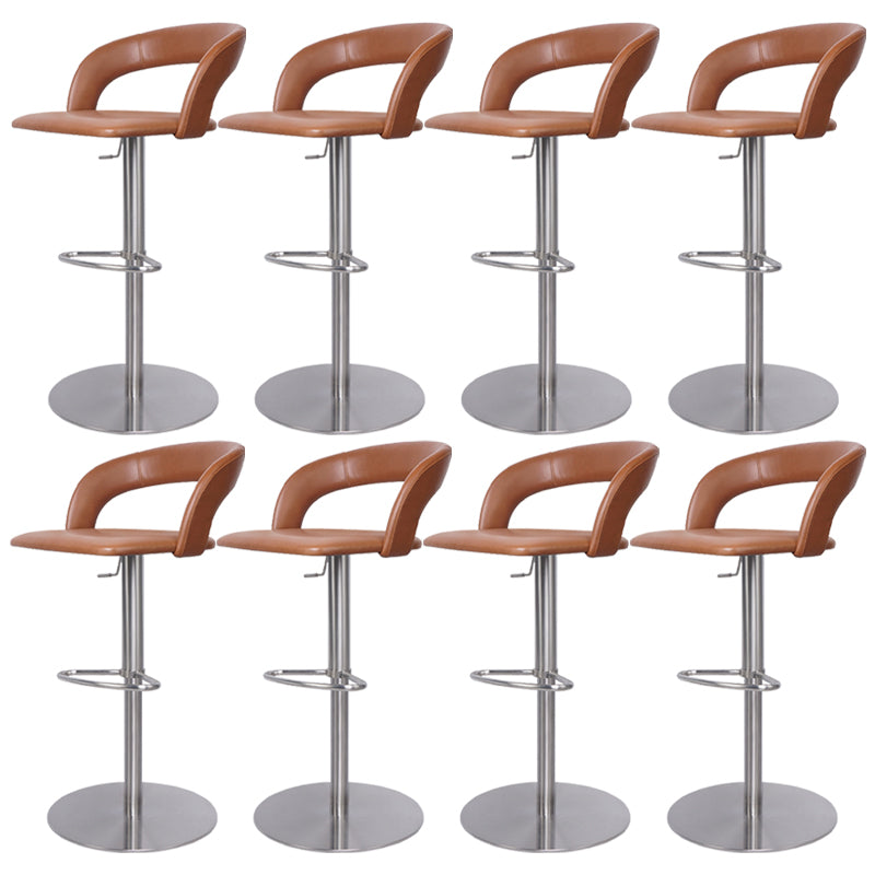Adjustable Counter Height Stools Modern Faux Leather Bar Stools