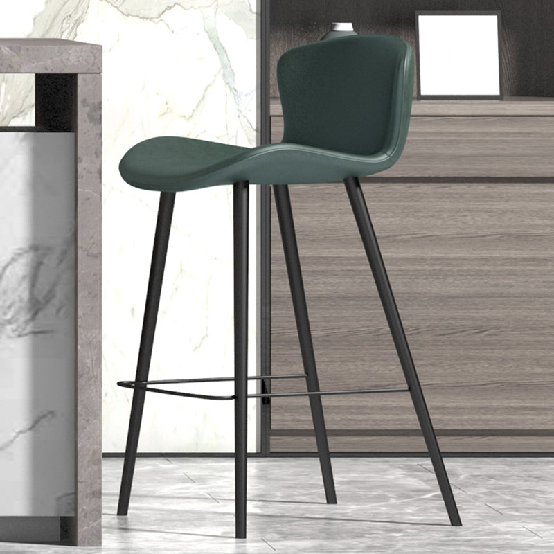 Modern Style Bar Stool Leather Backrest Counter Stool for Living Room