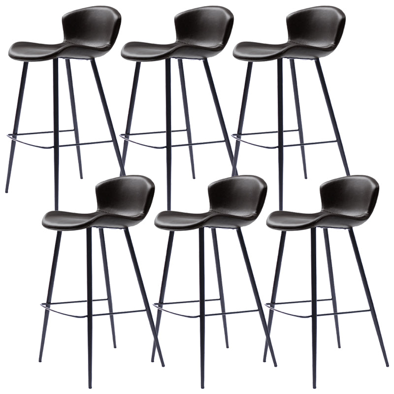 Modern Style Bar Stool Leather Backrest Counter Stool for Living Room
