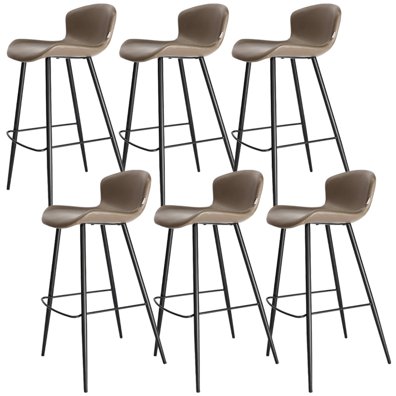 Modern Style Bar Stool Leather Backrest Counter Stool for Living Room