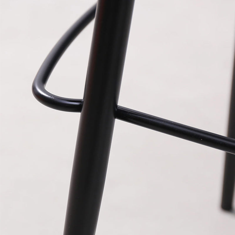 Modern Style Bar Stool Leather Backrest Counter Stool for Living Room