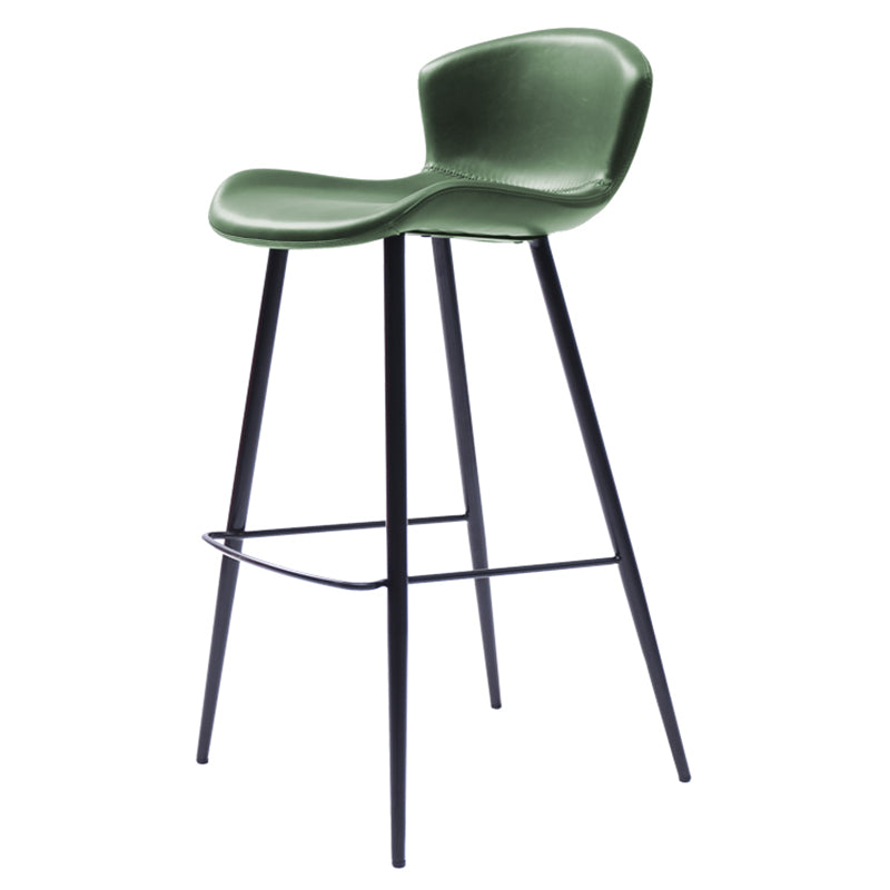 Modern Style Bar Stool Leather Backrest Counter Stool for Living Room
