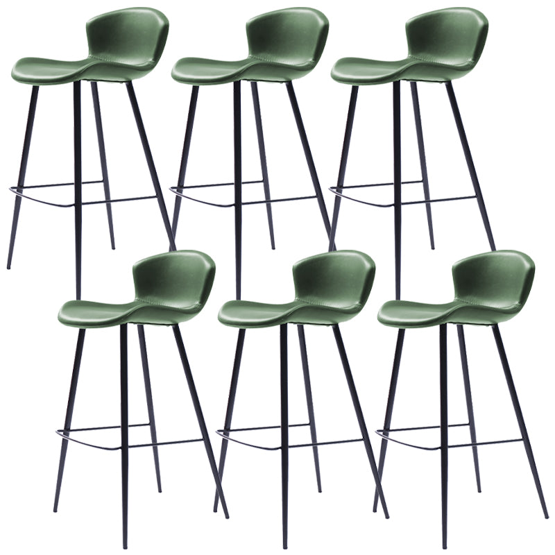 Modern Style Bar Stool Leather Backrest Counter Stool for Living Room