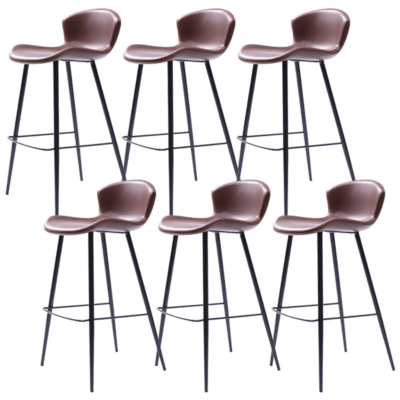 Modern Style Bar Stool Leather Backrest Counter Stool for Living Room